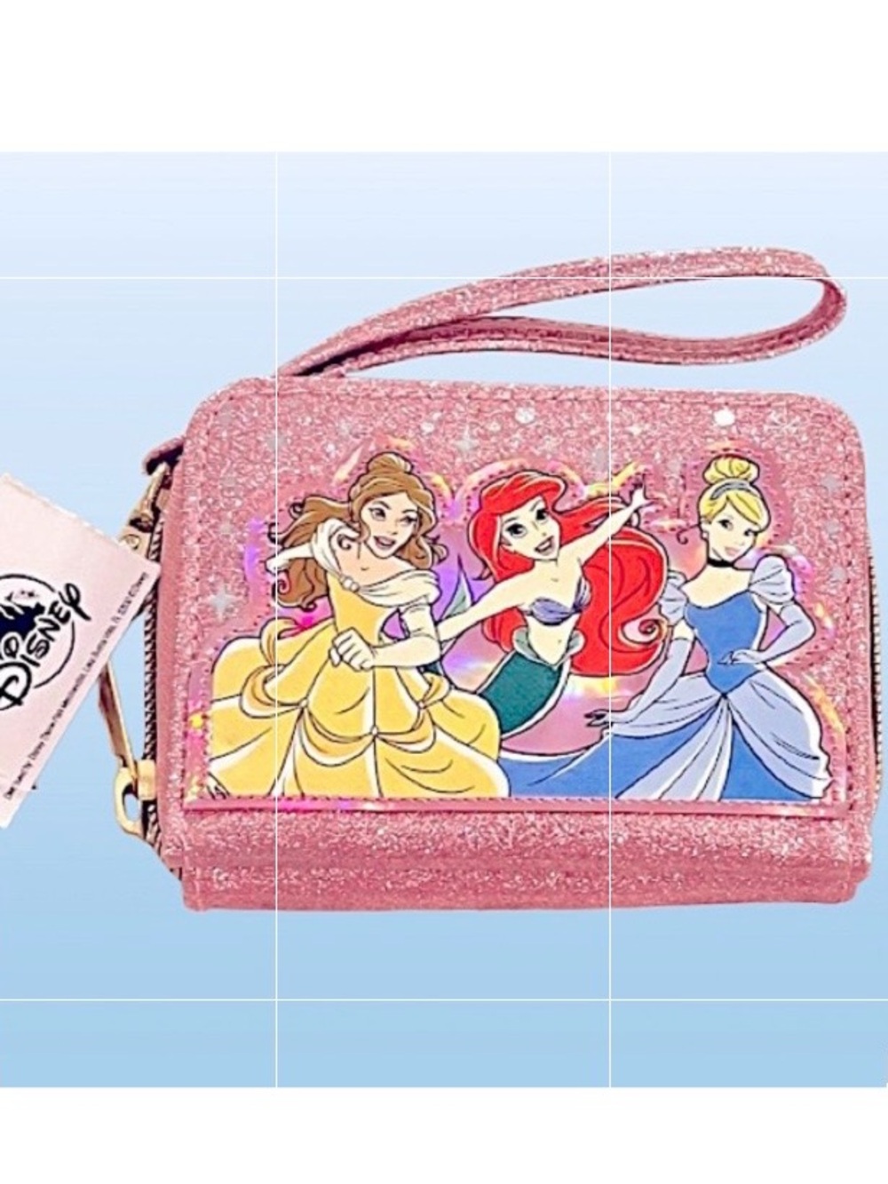 🆕- Disney Parks Princess Zip Around Wallet-Wristlet Cinderella/Ariel/Belle